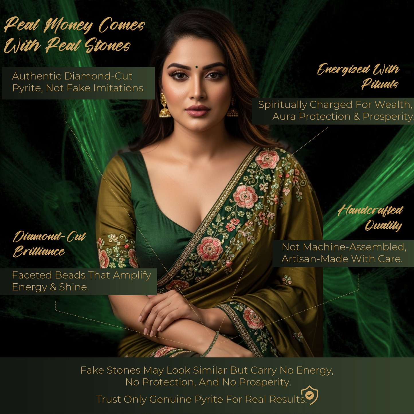 PYRA Diamond Cut Pyrite Bracelet