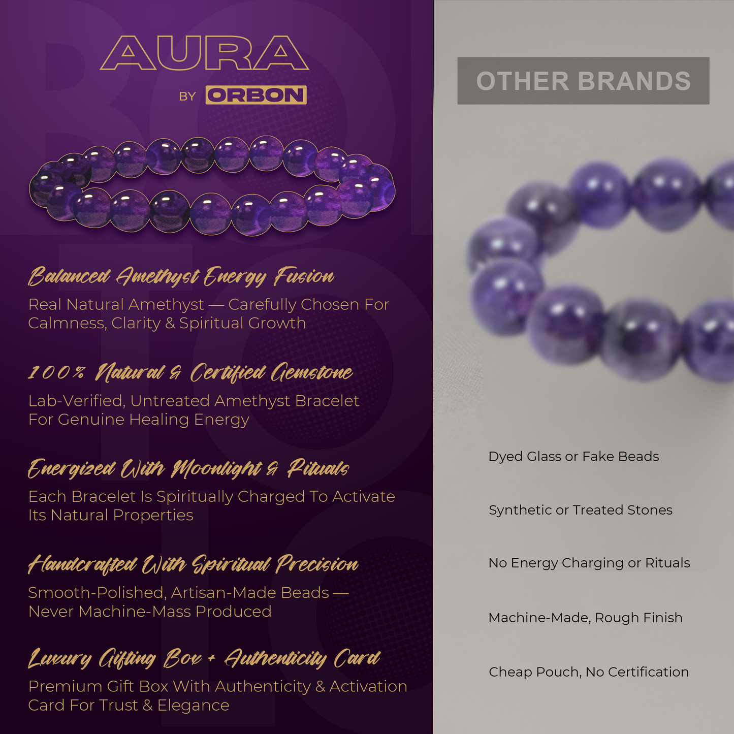 AURA Purple Amethyst Bracelet