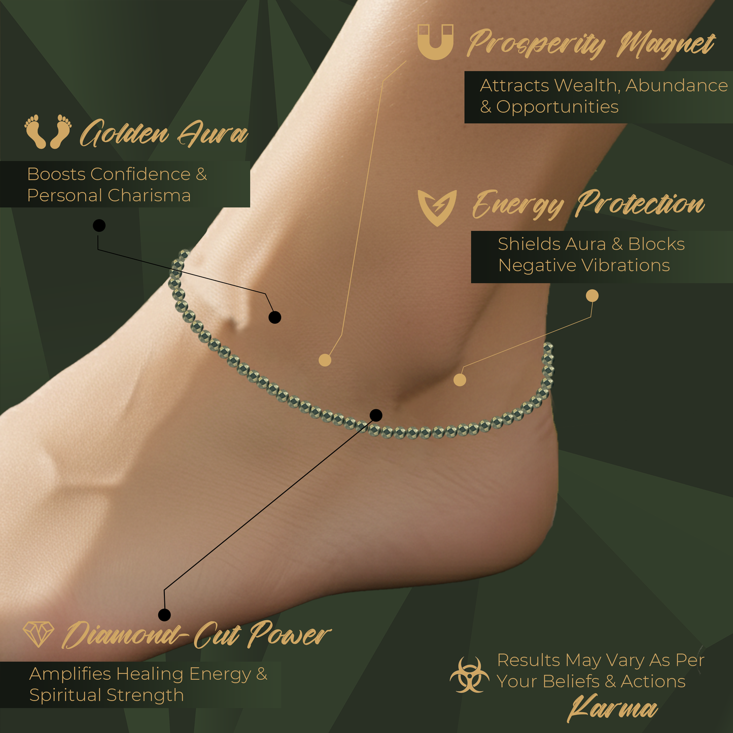 PYRA Pyrite Anklet
