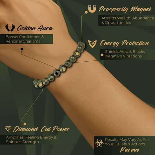 PYRA Diamond Cut Pyrite Bracelet