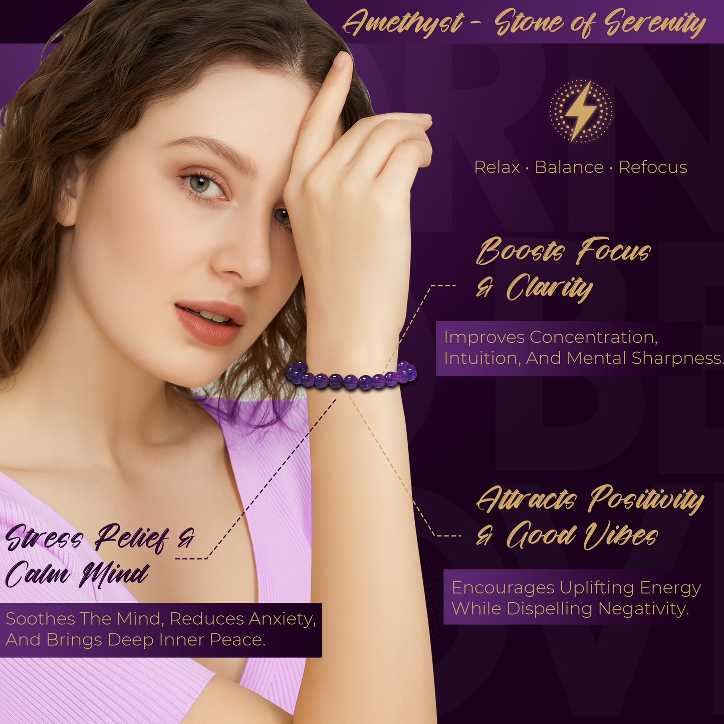 AURA Amethyst Bracelet