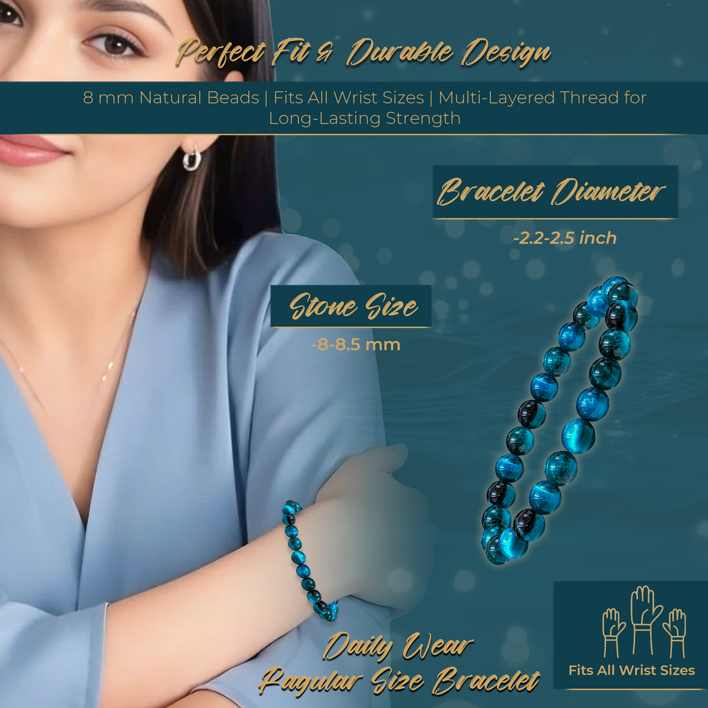 ALHA BLU Tiger Eye Bracelet