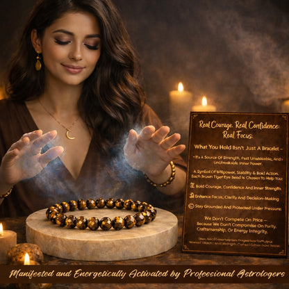 ALPHA Diamond Cut Brown Tiger Eye Bracelet