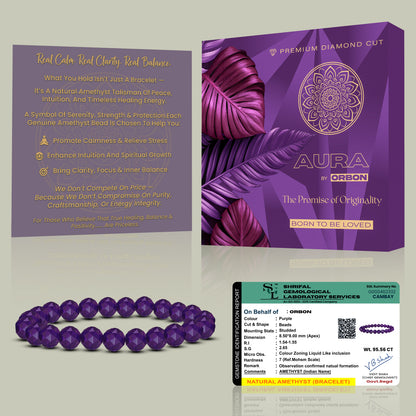 AURA Diamond Cut Purple Amethyst Bracelet