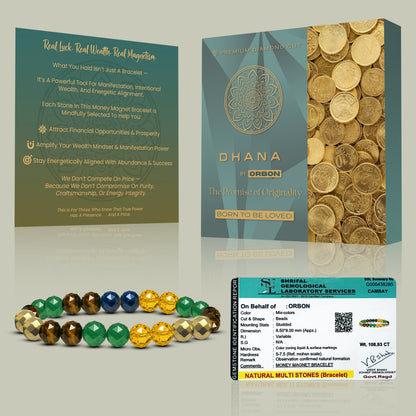 DHANA Diamond Cut Money Magnet Bracelet