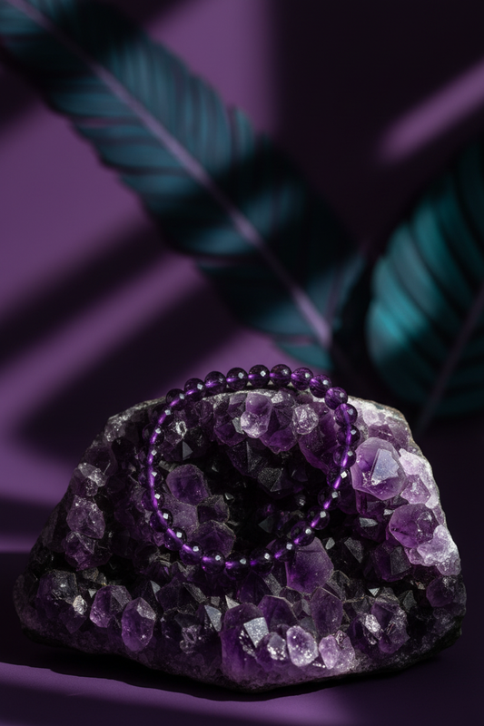AURA Diamond Cut Purple Amethyst Bracelet – Lifestyle Cover