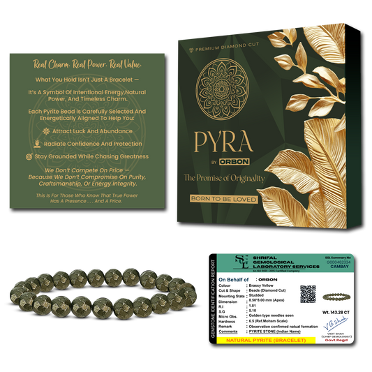 PYRA Diamond Cut Pyrite Bracelet