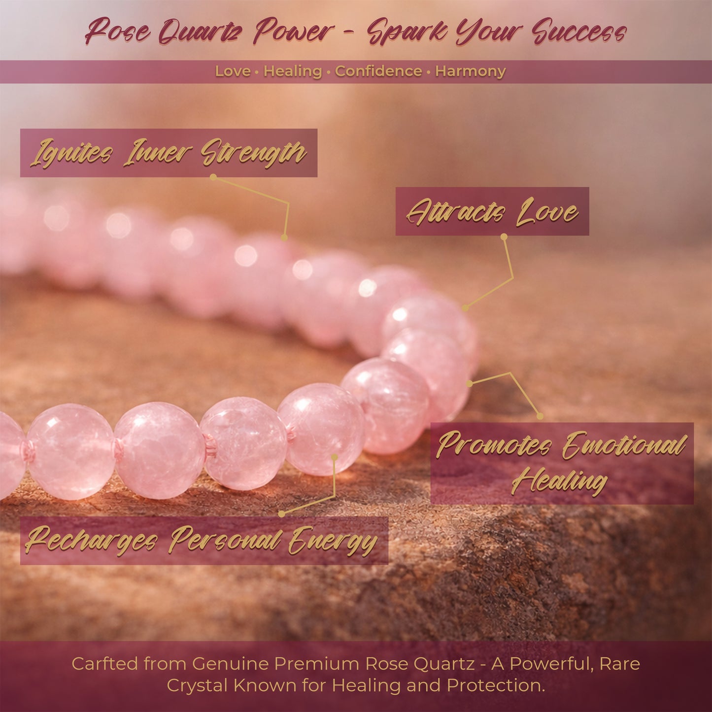 LUVA Rose Quartz Bracelet