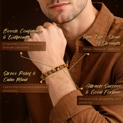 ALPHA Brown Tiger Eye Bracelet