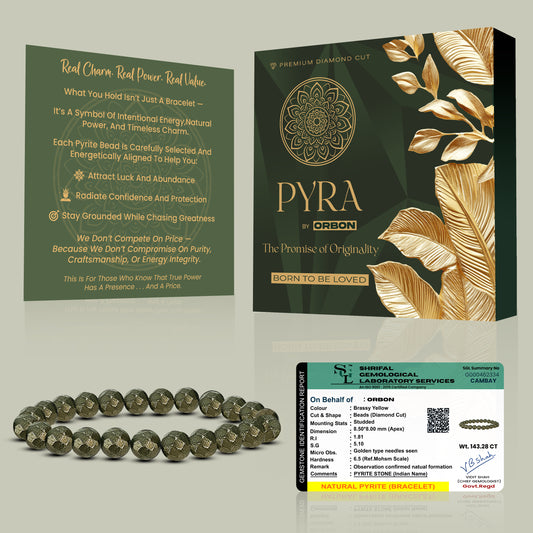 PYRA Diamond Cut Pyrite Bracelet